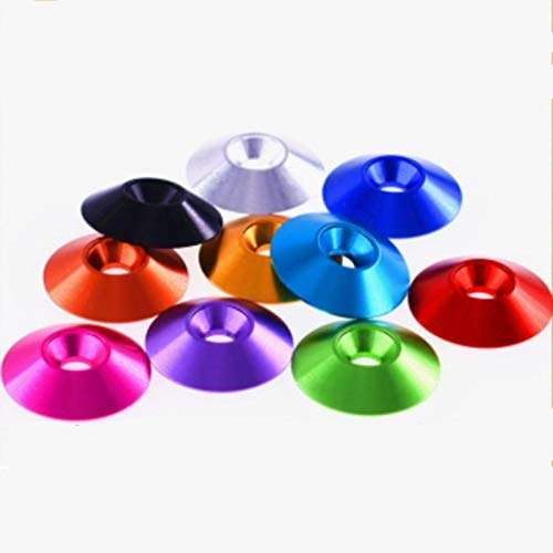 5-10 Stück M4 M5 M6 M8 Aluminium Bunter Senkschirm Regenschirm Flachkopfschraube Konkav Konisch Dekorative Nutscheibe-M3 10 STÜCKE, gloden