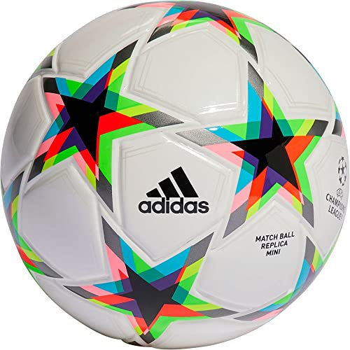 Adidas, UCL Void, Mini -Ball, Weiß/Silvmt/Brcyan/P, 1, Unisex-Adult