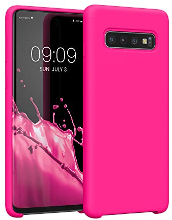 kwmobile Housse Compatible avec Samsung Galaxy S10 Coque - Housse de téléphone Protection Souple en TPU Silicone - Rose Fluo