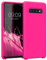 kwmobile Cover per Samsung Galaxy S10 Custodia - Back Case per Smartphone in Silicone TPU - Protezione Gommata - rosa shocking
