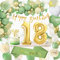 18 Geburtstag Deko Mädchen, Geburtstagsdeko 18 Junge, Grün Gold Deko 18 Geburtstag Luftballon mit Happy Birthday Banner, Ballon Girlande Grün für Frauen Mann 18. Geburtstag Dekorationen