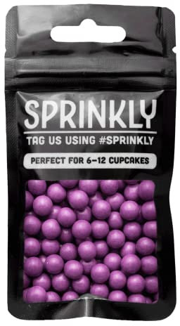 SPRINKLY - Polished Chocolate Balls (Large/10mm) - Purple - 30g