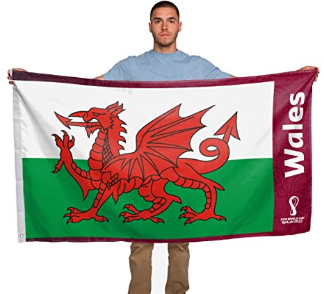 FOCO Officially Licenced Wales FIFA World Cup Qatar 2022 Football Flag