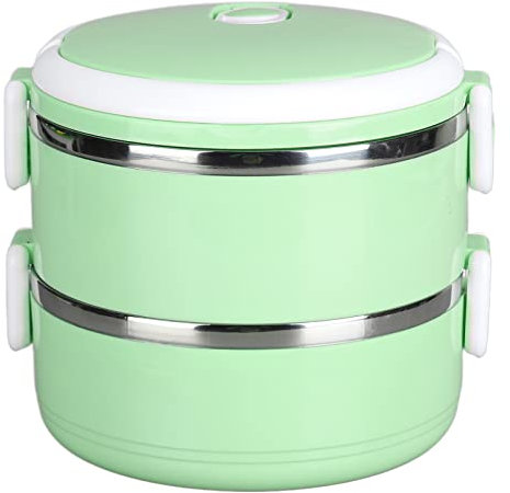 Lunch Box Termico, Contenitori Per Alimenti Porta Pranzo Sigillati Multiuso, Scatola Termica Per Alimenti Caldi Rotondi Impilabili, Porta Pranzo Isolata In Acciaio Inossidabile Per La(Doppio strato2)