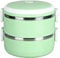 Térmica, Sellada de Uso Múltiple, Contenedores de Alimentos, Caja Aislada Redonda Apilable para Alimentos Calientes, Aislada de Acero Inoxidable para el(Doble capa2)