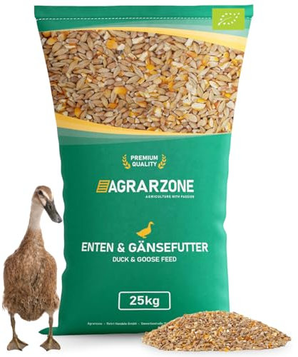 Agrarzone Bio Entenfutter Laufenten 25 kg - 100% Bio-Qualität - Österreichisches Laufenten Futter mehrfach gereinigt - Futter für Wildenten, Enten & Gänse