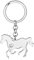 BAMAY Porte Clés Cheval Acier Inoxydable Porte Clef de Voiture Le Charme Cadeaux La Mode Bijoux pour Filles Femme Décoration (Plaqué Argent C)
