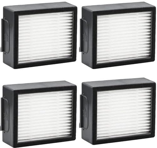 Filtros de repuesto compatibles con iRobot Roomba e & i Series E5, E6, i3, i3+, i4, i4+, i5, i5+, i6, i6+, i7, i7+, i8, i8+ Plus, robot aspiradoras - 4 filtros HEPA de alta eficiencia - getalong