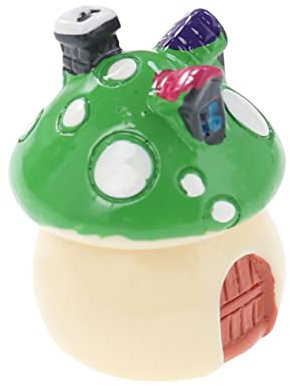 Warmhm Pilzhaus Ornament Miniatur Pilzhaus Grün Für Miniaturgarten Landschaft Dekoration Harz Handwerk Blumentopf Zierobjekt