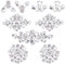 FINGERINSPIRE 9 Piezas de 5 Estilos de Apliques de Diamantes de imitación para Planchar con diseño de Hojas de Rombos, Parches de imitación para Boda para Ropa de Novia Zapatos,15~67 x 22~92 mm