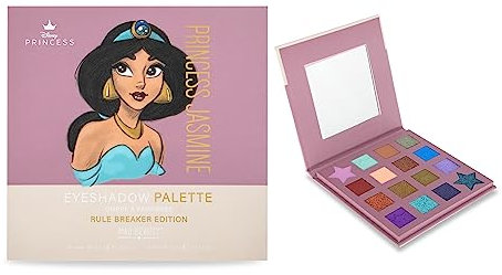 MAD BEAUTY Disney Pure Princess Jasmin Aladdin 16 Farbtöne Palette mit Spiegel, Selbstpflege, Kosmetikgeschenk