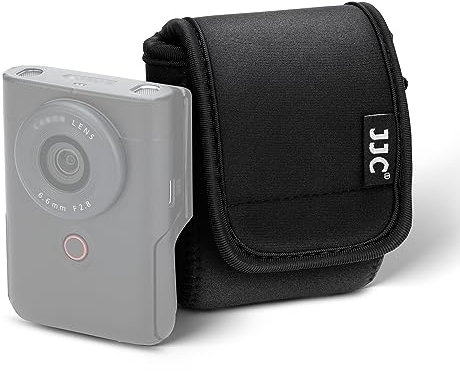 JJC Compact Camera Case for Canon PowerShot V10 Vlog Camera, V10 Camera Travel Pouch Soft Neoprene Protective Bag with Adjustable Shoulder Strap & Carabiner