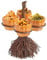 Pumpkin Bowls Halloween Snack Bowl Stand, Witches Broom Dessert Display Tray for Serving Snacks, Salad, Fruit Accessories, Decorations