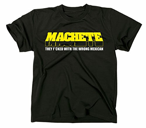 Styletex23 Maglietta T-Shirt Machete, Nero , XL