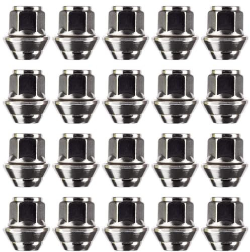 RYBO Set di dadi per cerchi in lega M12 x 1,5, rondella conica, esagonali da 19 mm, compatibili con cerchi in lega Ford e altro (20)