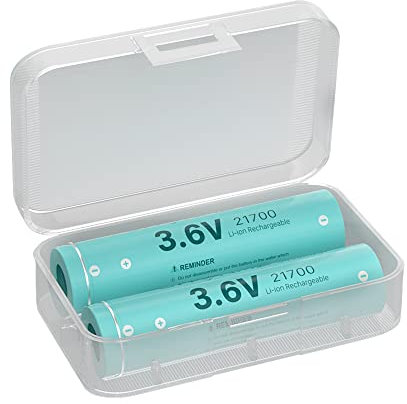 5500 (Pack of 2) High Amp Flat Top Battery with Plastic Case Long-Lasting Battery for Headlamp, LED Flashlight, Solar Light, Electronic Devices(blue)