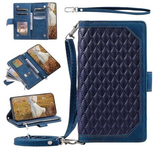 Beajew Handyhülle für LG V30 Hülle, Flip Lederhülle Tasche Case Magnet Kartenfach Schutzhülle, Premium PU-Leder Handyhülle mit Kartenfach,Standfunktion, Blau
