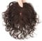 100% Echthaar-Topper For Dünner Werdendes Haar Natürliche Braune Locken-Haarteile For Frauen Clip-In-Top-Haar-Toupet 9 * 9 Cm Mesh-Basis-Haarverlängerungen For Graues Haar