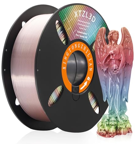 XTZL3D PLA+ flament-3d-druckmaterialien 1.75 mm Colorful Cartoon PLA+ Multi -Colored 3D Drucker Filament Maßgenauigkeit +/- 0.02mm, 1KG Spule (2.2 LBS) Super Speedy PLA Filament für High Speed Drucker