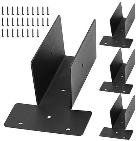 Kit de pergola en bois, kit de pergola en bois | avec 28 vis de supports métalliques, support de montage supérieur, kit de quincaillerie robuste pour balcon