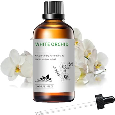 Weißes Orchideen Ätherisches Öl Mumianhua Orchideenöl Reines Weißes Orchideenblütenöl Orchideen Aromatherapieöl für Diffusor, Haut, Shampoo, Parfüm, Kerzen, Seifen 100 ml