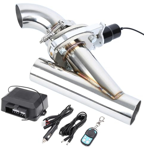 H-YEEU 3 76mm Edelstahl Elektrische Auspuff Endschalldämpfer Ventilschalter System Kit mit Fernbedienung