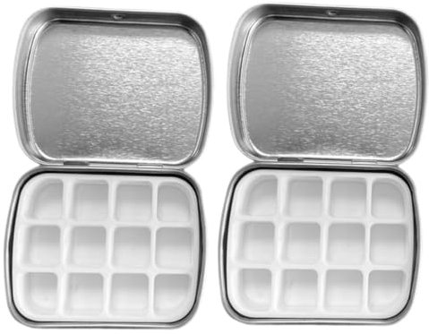 BELLIFFY Nail Polish Storage Case 2 Sets Mini Boxes for Nail Polish Set Metal Lightweight