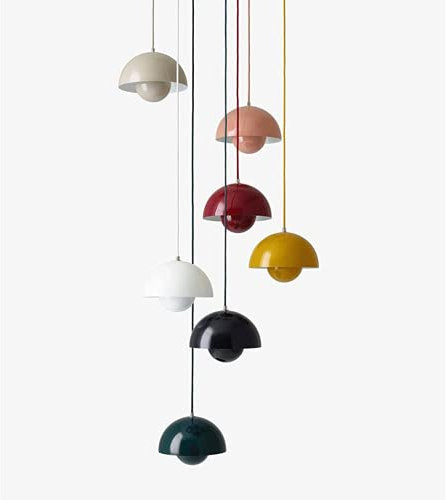 SSNCcNC Modern Dänisch Pendellampe Minimalismus Kleine Hängeleuchte Kreative Restaurant Pendelleuchte 1-Flammig Schlafzimmer Bettlicht E27*1 Treppen Wohnzimmer Ø23cm*H16CM,Grau