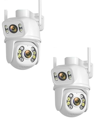 TELECAMERA IP CAM PTZ WIFI DOPPIA LENTE 2 PEZZI CAMERA DOME WIRELESS ESTERNO SPEED ZOOM CON APPLICAZIONE ICSEE PER AMBIENTI INTERNO ED ESTERNI - CW889