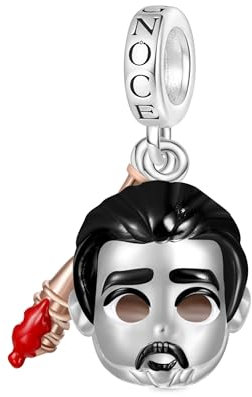 GNOCE Charm Anhänger Walking Dead Negan Smith Anhänger 925 Sterlingsilber Beads Charms für Frauen und Mädchen Schmuckgeschenk für Filmfan