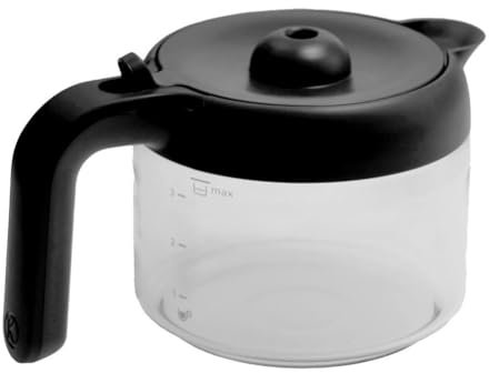 VIOKS 1 Liter Clear Glass Coffee Pot Replacement for Kenwood CM02 & DeLonghi CMB6 Series Coffee Machines