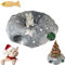 Tunel Gato Navidad, Cama Tunel para Gatos, Falda Circular Arbol De Navidad para Gatos, Tela De Franela Autoluminosa, Juguetes Plegables Y FáCiles De Instalar para Gatos (02)