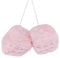 Valicaer Plüschwürfel Auto,EIN Paar Aufhängen Fuzzy Auto Würfel Rückspiegel Plüsch Würfel Auto Hängend Ornament Quadratisch Autospiegel Anhänger Personalisiertes Autozubehör Innenraum (Rosa, 6CM)