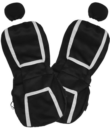 COSMEVIVI 4stücke Sitzbezüge Auto Autositzbezug Autositzschutzmatte Autoinnenausstattung Graue Sitzüberzug Auto Teilig