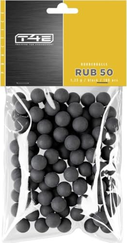 ARMERIAONLINE SINCE 1999 100 biglie Sfere in gomma compatibile con hdr50 calibro 50 Nero apaco1,08 gr