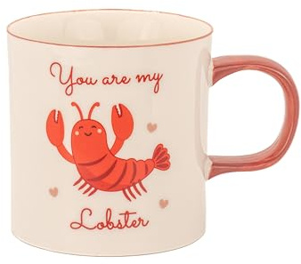 Sass & Belle Tazza da caffè con scritta You are My Lobster, divertente idea regalo per gli amici fan, romantica tazza da tè per lui o lei, simpatiche tazze in porcellana Sass e Belle