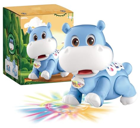 Giocattoli Musicali di Danza, Musical Hippo Toys | Gioco Musicale Hippo Walking - Sensory Light Up Music Toy, Gioco di Pancia Musicale per i 3-18