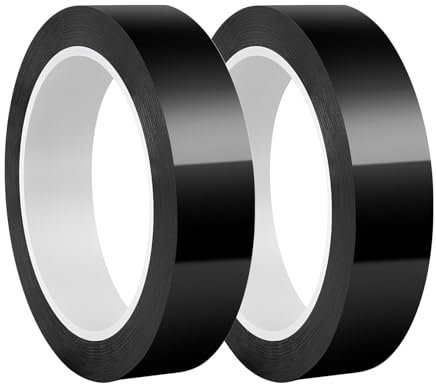 Qrity 2 Stück Isolierband Wasserdichtes Klebeband, 20mm x 66m Kabelbaum Klebeband, Klebebänder für Elektrisches zum Basteln, Schwarz