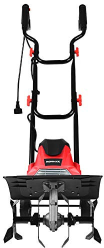 FANTASK 1200W Elektro Bodenhacke Rot, Garten Motorhacke elektrisch mit Schutzschalter, Bodenfräse Gartenfräse Gartenhacke 22cm Arbeitstiefe und 35cm Arbeitsbreite