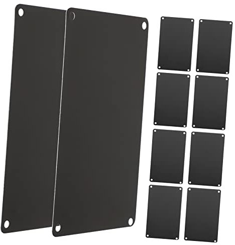 Uonlytech 10pcs Diy Aluminum Door Number Plaques Metal Blank Signs Engraving Name Plates for Office Hotel Cafe