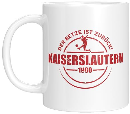 Kaiserslautern Tasse - 2025 Aufstieg - Fussballbecher - Fanartikel - Kaffeetasse - fussballfans - Weiss