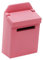 PartyKindom 1Pc Dollhouse Decor Pink Tiny Mailbox with Openable Lid Mini Scene Prop for Playhouse Display and Collectors