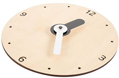 Yardenfun Minimalistische Kinderzimmer Wanduhr aus Holz Lautlose Wanddekoration für Schlafzimmer für Junge Stilvolle Nordic Design Uhr ohne Ticken und Funktional