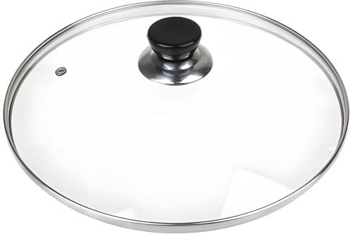 Oval Tempered Glass Lid for Crock Pot, 12.5 in Inner Diameter with Knob Handle & Vent Hole, Easy to Clean