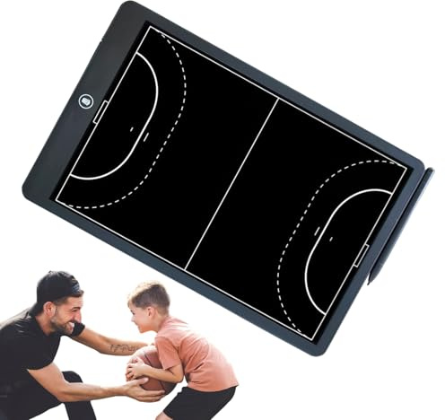 Elektronische Coaching Board - 16 -Zoll -LCD -Strategieplaner, wiederverwendbares Handball -Taktik -Pad | Leichte Coaches -Zwischenablage für Sportplanung, Trainingsspiele, Match Day Management, Geric