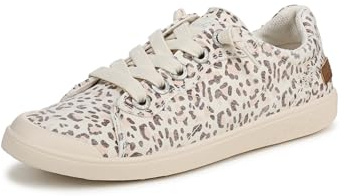 Blowfish Women's Vienna Lace-Up Trainers, Leopard Print Beige, Medium Fit, UK 6.5