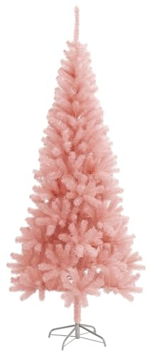 TIENDA EURASIA – Arbol de Navidad | Color Rosa | Material PVC y PE | Incluye Soporte de Metal | Forma de Abeto de Aspecto Realista | Decoracion Navidad (120 cm 250 Puntas)