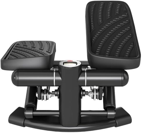 SPORTNOW Mini Stepper 2 in 1 Step Twist con Monitor LCD per Casa Palestra | Pedali Grandi e Antiscivolo, Stepper Fitness Casa, Attrezzatura Cardio, per Allenamento Gambe e Vita, Senza Montaggio