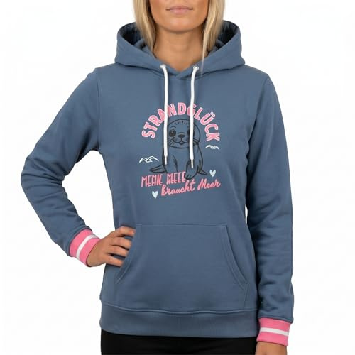 Zwillingsherz Damen Hoodie mit Kapuze – Kuscheliger Kapuzenpullover – Weicher Sweatshirt Pullover für Frauen Aufdruck – Stylischer Look für Frühling, Herbst & Winter – Loungewear Mode