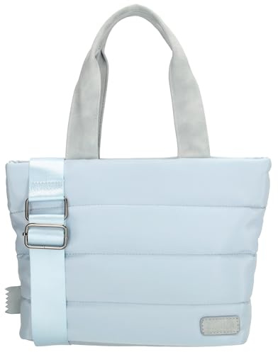 ZEBRA trends Elske Handtasche - Work Bag für Damen mit vielen Fächern - Büro Tasche gepolstert - Umhängetasche mittelgroß - Tragetasche Damen Shopper - Hellblau